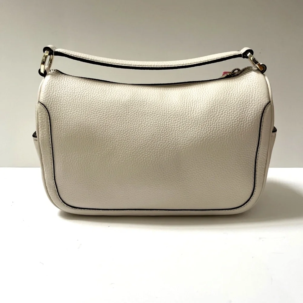 Kate Spade Smoosh Satchel Crossbody Parchment Leather K6047 Hobo Bag NWT